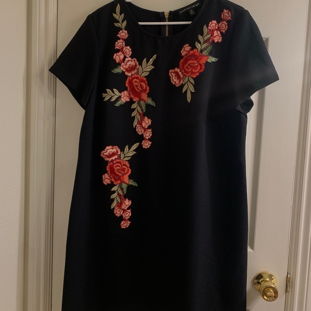 Ellos black rose dress